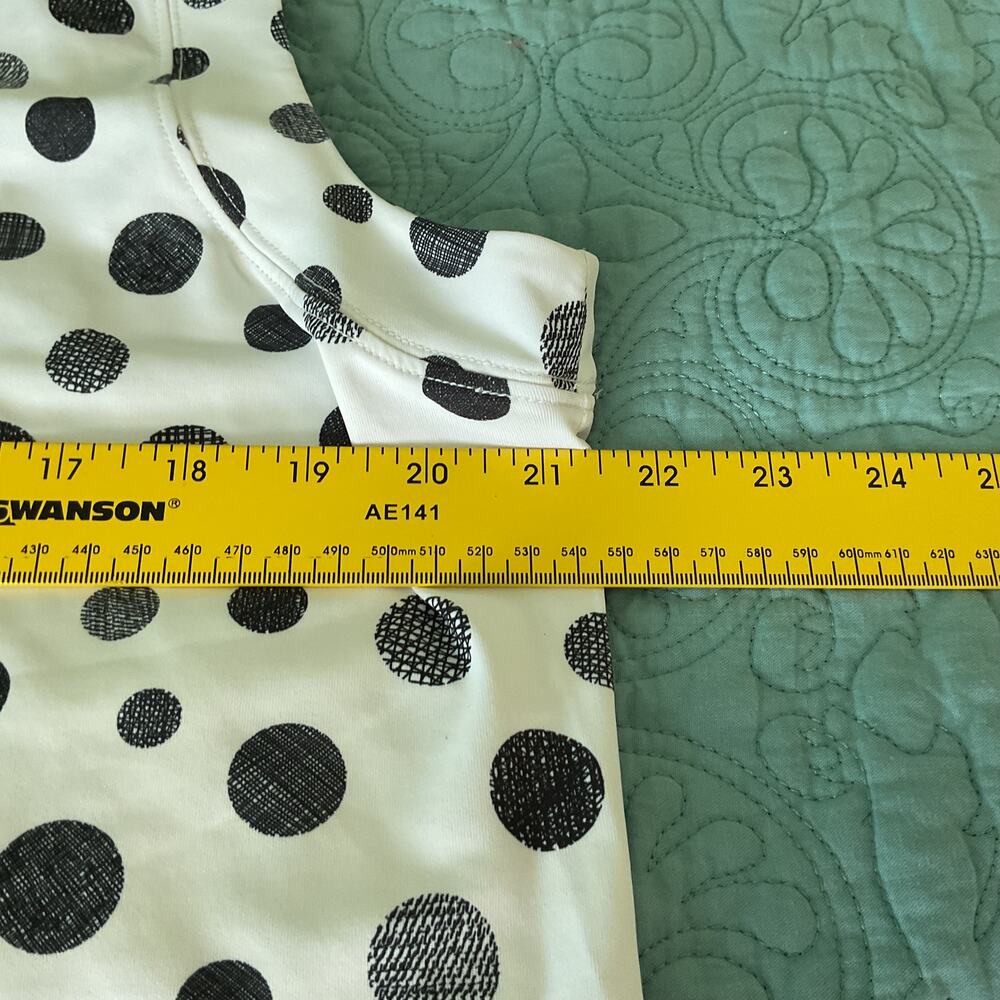 Coral Bay Golf Blouse and Skort Set White with Black Polka Dot Womens XL - Picture 7 of 16